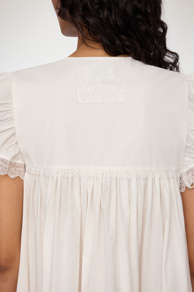 Dress in White Cotton, Bright White