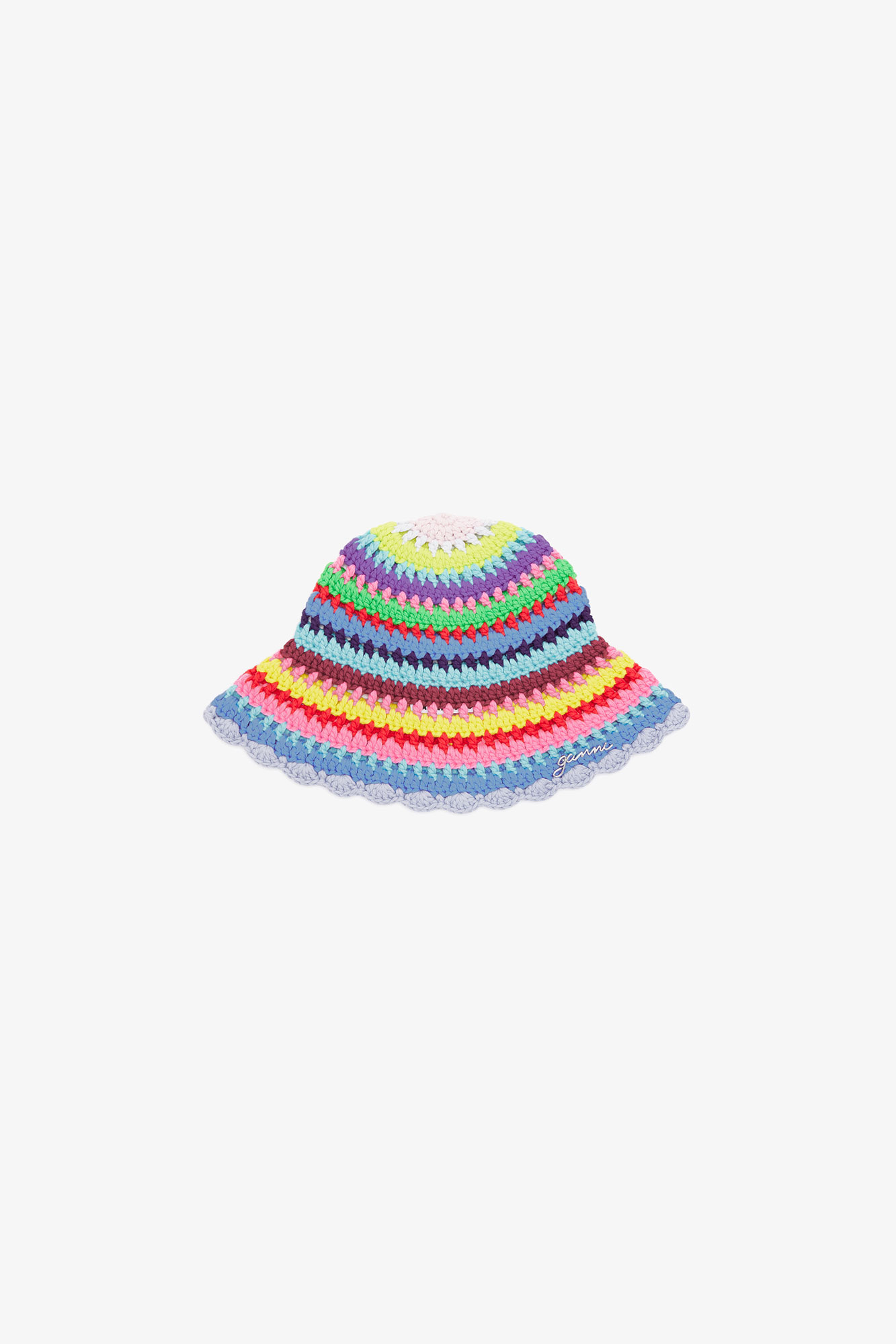Multicolour ストライプクロシェのバケットハット | GANNI (Global)