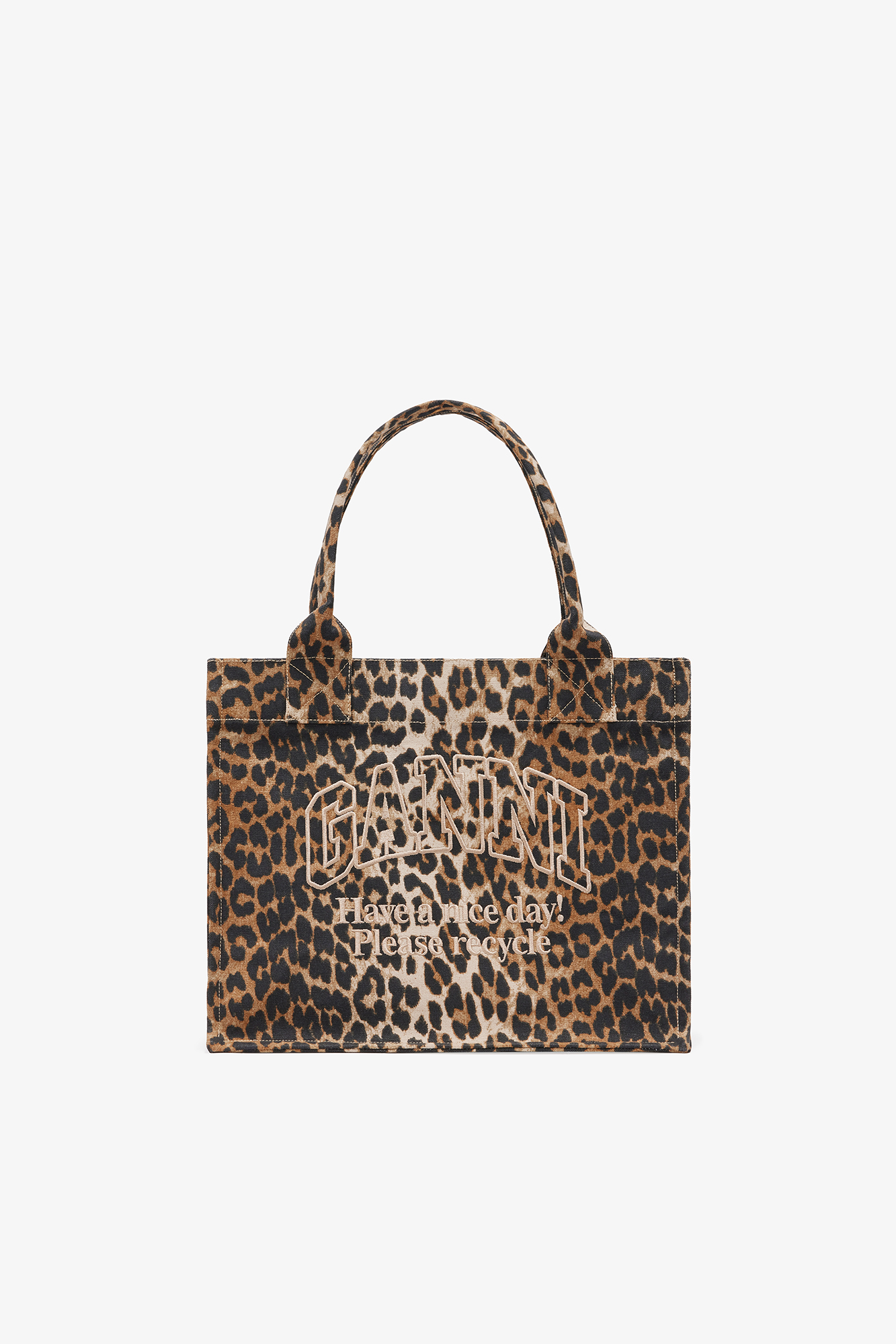 Leopard ヒョウ トートバッグ L | GANNI (Global)