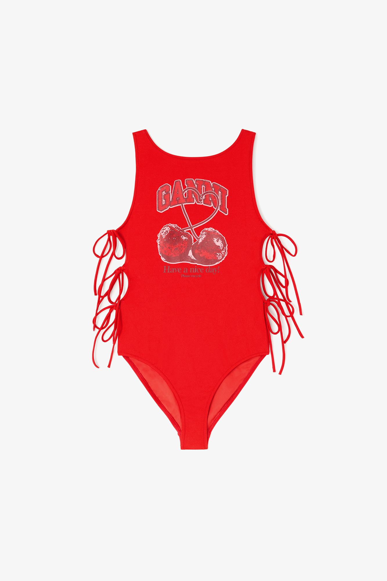 High Risk Red Swimsuit with Cherry | GANNI (Global) CA