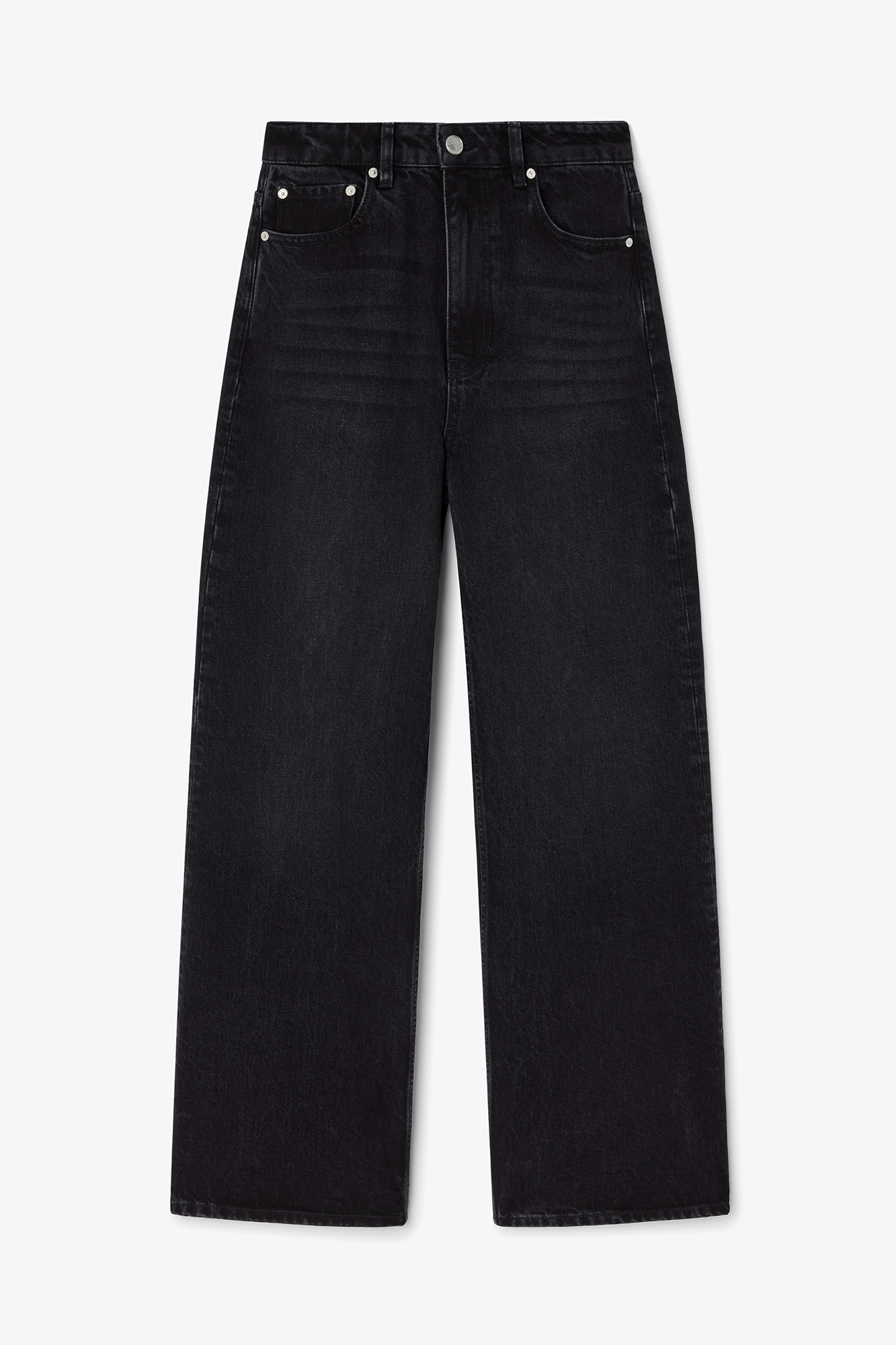 ゆgadidanoniem VANNI BLACK Izey Jeans in Black Rigid Denim | GANNI US